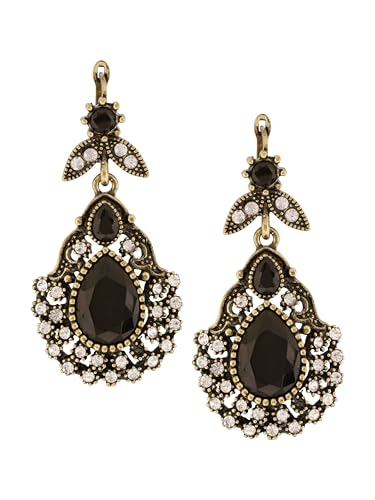 Christmas Halloween Red Heart Shaped Pattern Alloy Earrings, Gothic Antique Style Jewelry for Women - style: Earrings EARR.004