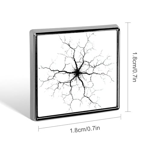 Simple Cracks Unisex Brooches & Pins Square Lightweight Lapel Badge Jewelry for Clothing Shawl Hat