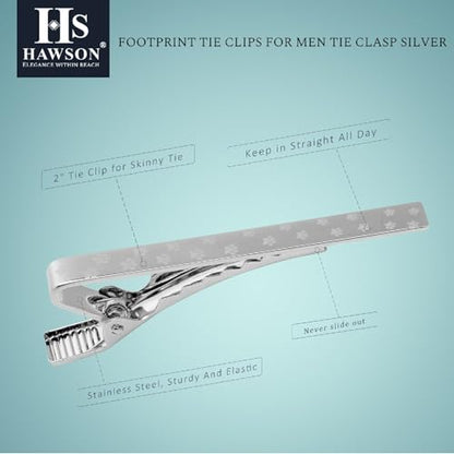 HAWSON Various Tie Clips for Men Unique, Funny Novelty Mens Tie Bar, Personalized Tie Pins for Men, Theme Wedding Party Gifts - style: Cat Dog Paw