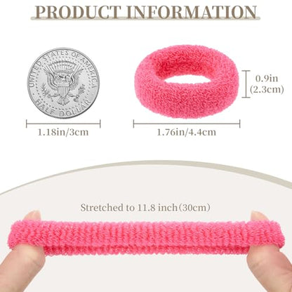 QIUTIMIY 12 Pcs No Damage Hair Ties Thick Hair Elastic Rubber Bands Hair Accessories Scrunchies Seamless for Women - color: Style 15