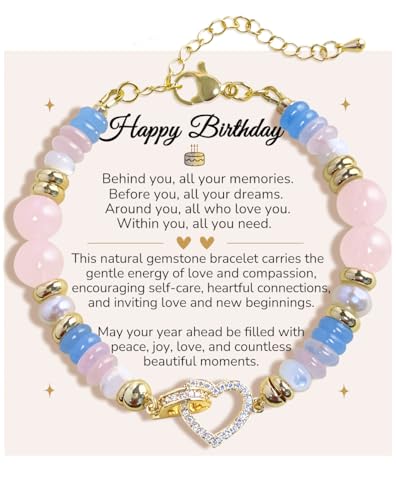 Birthday Jewelry Gifts For Girls Women, Four Leaf Clover & Heart Bracelets - color: Heart Embrace