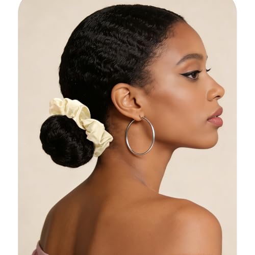 Semato 16 Pcs Champagne Satin Scrunchies Bridesmaid Proposal Gifts Hair Ties Scrunchies for Women Girls Bachelorette Party Favors - color: champagne