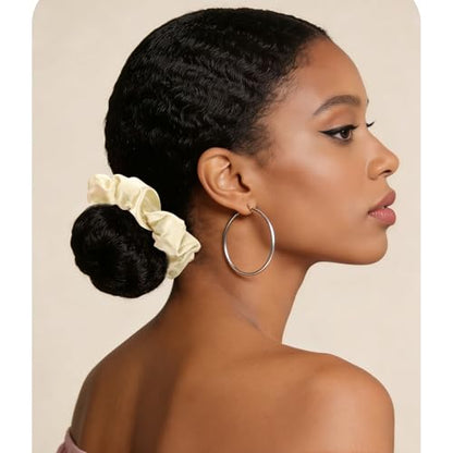 Semato 16 Pcs Champagne Satin Scrunchies Bridesmaid Proposal Gifts Hair Ties Scrunchies for Women Girls Bachelorette Party Favors - color: champagne