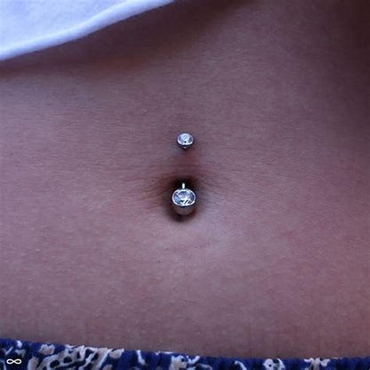 Briana Williams Belly Button Ring Belly Rings Belly Button Piercing Gold Belly Button Ring for Women Clicker Belly Ring Belly Piercing Stainless Steel 14g 10mm Blley Navel Rings Piercing Jewelry - color: E1 -5pcs, silver