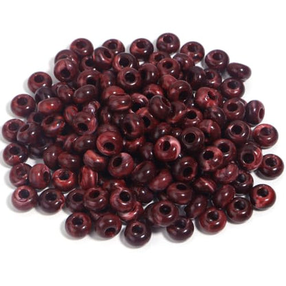 150PCS 14x8mm Claret Red Acrylic European Large Hole Rondelle Spacer Beads with Storage Box, Loose Beads for Bracelet Necklace Earring Hair DIY Jewelry Making - color: Claret Red