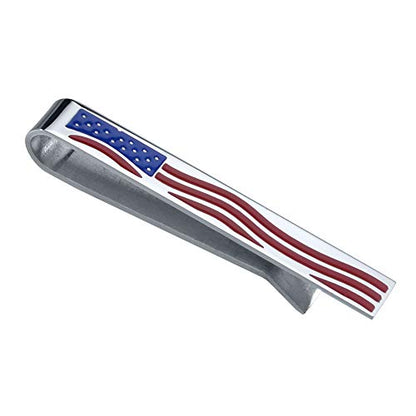 HAWSON 2 inch/ 2.2 inch Tie Clip for Men, Novelty Tie Bar Clip for Men and Boys, Interesting Tie Clip for Party - color: Americal Flag
