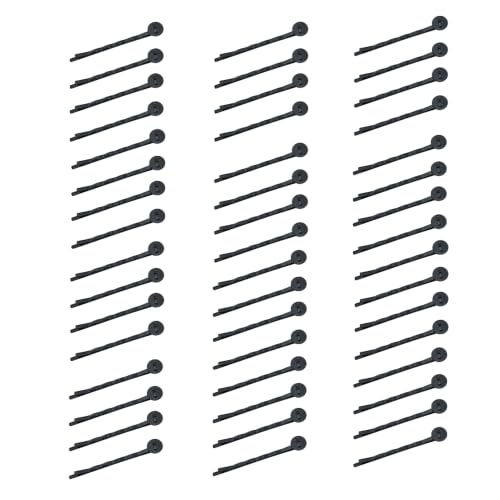 50 Pcs Hair Bobby Pins Hair Clips with Blank Round Tray Hair Pins Hairpin Cabochons Bases Hair Styling Pins for DIY Crafts Hair Accessories（Black）