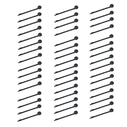 50 Pcs Hair Bobby Pins Hair Clips with Blank Round Tray Hair Pins Hairpin Cabochons Bases Hair Styling Pins for DIY Crafts Hair Accessories（Black）
