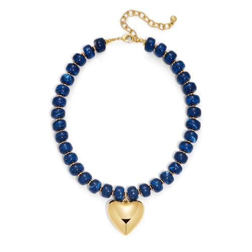LILIE&WHITE Resin Chunky Beaded Necklace for Women Minimalistic Modern Statement Necklace Jewelry Accessories - color: XL23227B