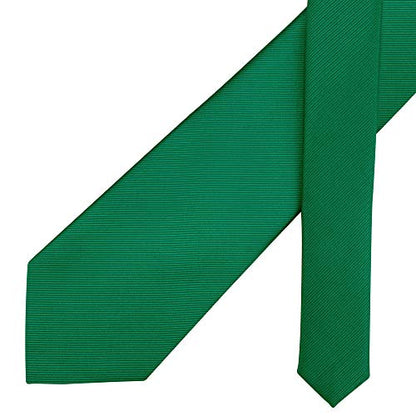 GUSLESON Classic New 3.15"（8cm） Men's Solid Color Necktie Wedding Business Tie + Gift Box - color: Emerald Green