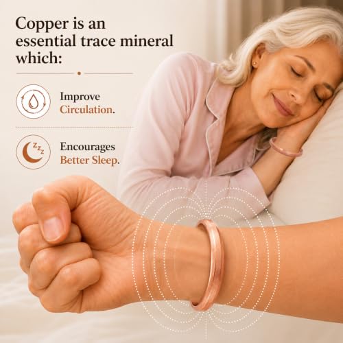 Touchstone Copper Bracelet Tibetan Style. Hand Forged with Solid and high Gauge Pure Copper. Elegant Minimalistic Design.KRBRA075-01-C_REM - style: 1 Convex Plain