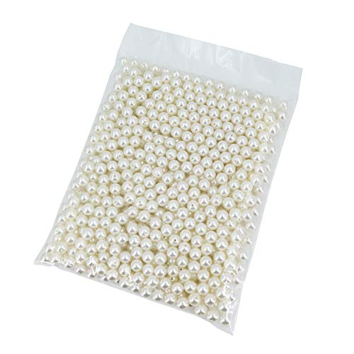 INSPIRELLE 600pcs 10mm Ivory Art Faux Pearl Beads ABS Round Loose Spacer | for DIY Craft Necklaces Bracelets Jewelry Making - color: Ivory, size: 10mm