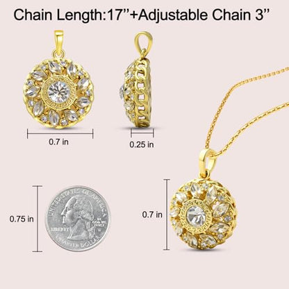 Ahiller Women's Necklace, Dainty Pendant Choker, Adjustable Chain | Heart Initial & Round Pendants, Daily Necklace,17-21" Adjustable Necklaces, Trendy Minimalist Jewelry, Stainless Steel Chain - color: FY-Gold, style: Other Shapes - Multi-Color