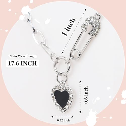 Irregular Heart Necklace for Women Y2k Pink Zircon Pearl Diamond Women's Fashion Pendant Hot Fashion Pink Jewelry for Women - color: Style14