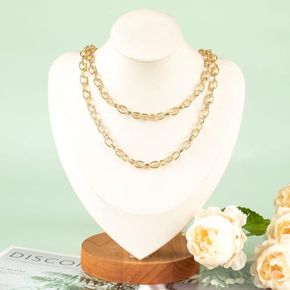KYUNHOO 5 Meters Gold Plated Iron Chains for Jewelry Making Oval Circle Link Chain Roll Chunky Cable Chains for Necklace Bracelet Making Finding Jewelry Supplies - color: 9.6x6.7mm-Gold