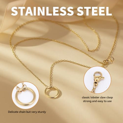 Minimalist Stainless Steel Single or Two Circular Hammered Texture Pendant Necklace for Women, 14K Gold/Silver/Rose Gold Plated Hypoallergenic Stackable Layered Collarbone adjustable Chain Necklace, Dainty Layering Necklace Jewelry Gift - style: Gold Sing