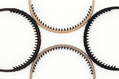JOBAND 4pcs Hairbands for Women, Non-Slip Zig Zag Headbands, Adjustable Teeth Comb Hair Hoop, Daily Use, Yoga, Spa, Parties, Resin Cotton Blend | Non Slip hair accessories for women Can easily solve the problem of short hair on the forehead Suitable Daily