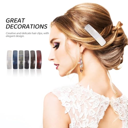 6 Pcs Acrylic Hair Clips Set for Women and Small Decorative Spring Hair Clips Snap for Half-up Ponytail Styling