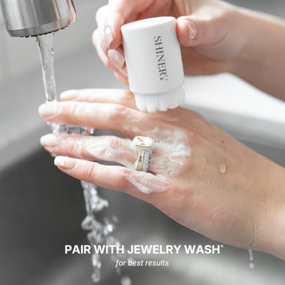 Shinery Radiance Brush Jewelry Cleaning Brush and Watch Cleaning Brush for Rings Diamonds and Watches Soft Bristle Brush Safe for Gold Silver and Gemstones Precision Cleaning Tool