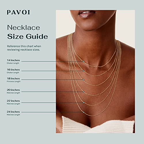PAVOI 14K Gold Plated Layered Necklaces for Women | Gemstone Pendant Figaro Chain Necklace | Carnelian, Green Aventurine, Malachite Layering Necklace - color: Yellow Gold, style: Malachite
