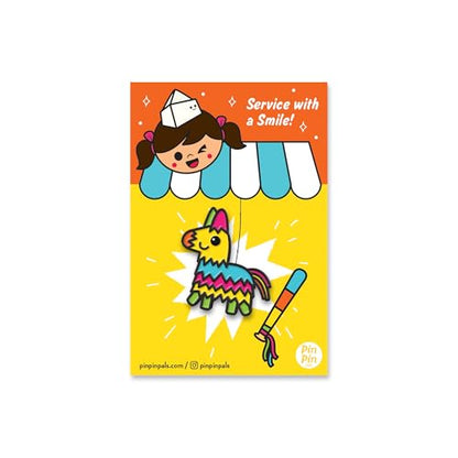 Enamel Pin for Backpack, Bag, Lapel, Kawaii Button Collector - style: Pinata