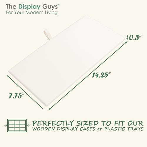TheDisplayGuys For Your Modern Living 2-Pack Flat Foam Cushion Jewelry Display Pad Inserts - Velvet - Tray/Case Liners - Necklaces, Bracelets, Watches (White) by The Display Guys - color: White, size: Flat Pad