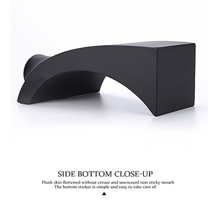 Oirlv Black Leatherette Necklace Pendant Chain Jewelry Bust Display Holder Stand (H15.34) - size: H15.16"