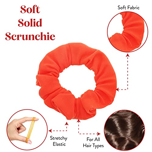 9 Pack Scrunchies Hair Ties (Neon Mix) - color: Neon Mix