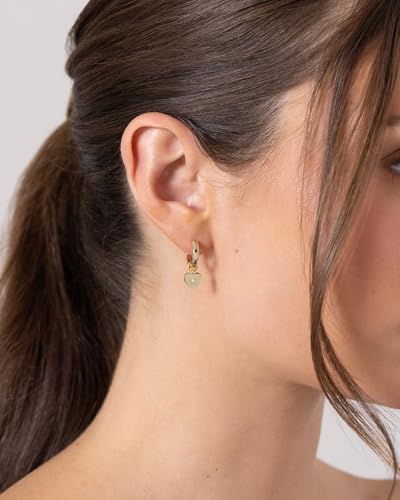 PAVOI 14K Gold Plated Mix & Match Charms Dainty Huggie Earrings for Women | Hypoallergenic Earrings with 925 Sterling Silver Posts, Huggie Hoop Earrings with Motif Dangle Charms Pack - style: Cross