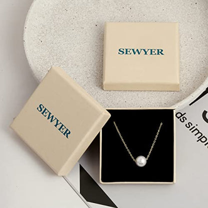 Dainty Pearl Pendant Necklaces for Women 14K Gold Plated Handmade Layered Pearl Chain Necklace Delicate Layered Pearl Necklace Everyday Jewelry Gift - color: Pearl Choker-Silver