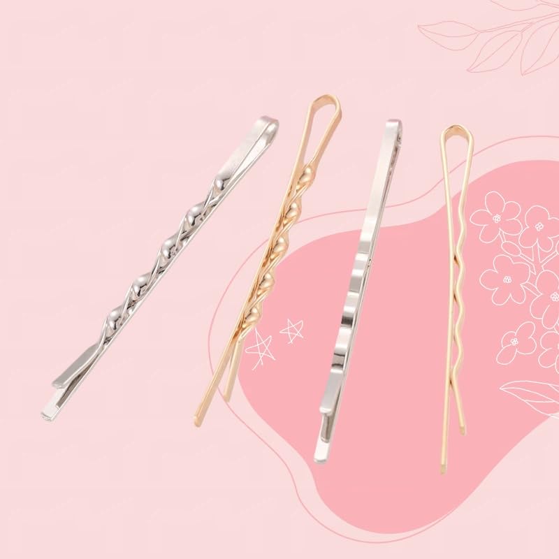 20 PCS Decorative Bobby Pins for Women's Hair, Rhinestone Bobby Pins with 5 Elegant Designs (Glod & Silver), Jeweled Hair Pins Decorative Hair Accessories for Women