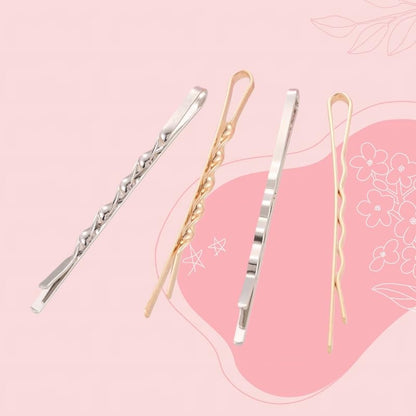 20 PCS Decorative Bobby Pins for Women's Hair, Rhinestone Bobby Pins with 5 Elegant Designs (Glod & Silver), Jeweled Hair Pins Decorative Hair Accessories for Women