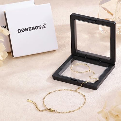 Hand Chain Bracelet Stainless Steel Gold Handchain Bracelets | Non Tarnish Handchain Bracelet for Women Summer Essentials Gold Link Bracelet Beach Waterproof Jewelry - color: Gold Bead
