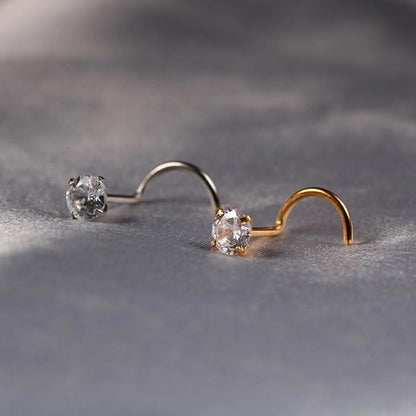 14k Gold Plated Nose Rings Studs for Women 316L Surgical Steel Nose Piercings 22g/20g/18g Gauges 1.5mm/2mm/2.5mm/3mm/3.5mm/4.5mm Sizes - color: 20g 8pcs S Silver Stainless Steel