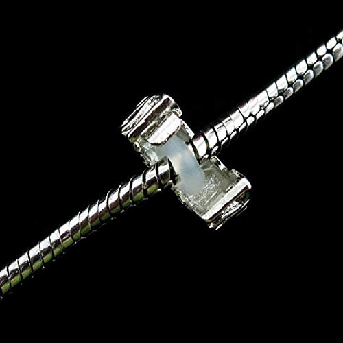 RUBYCA 20pcs Gold Color Clip Lock Stopper Clasp Beads DIY fit European Charm Bracelet Model 084 - color: Model 084 Gold Plated, size: 20 PCS