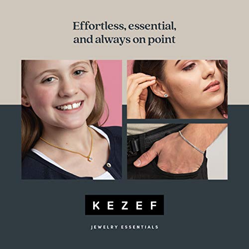 KEZEF 925 Sterling Silver Ball Stud Earrings for Women, 2mm to 10mm | Nine Bead Sizes, Three Finishes, Hypoallergenic Nickel Free Post, Butterfly Push Back, Sold As One Pair - color: Rose Gold, size: 3mm, 4mm, 5mm