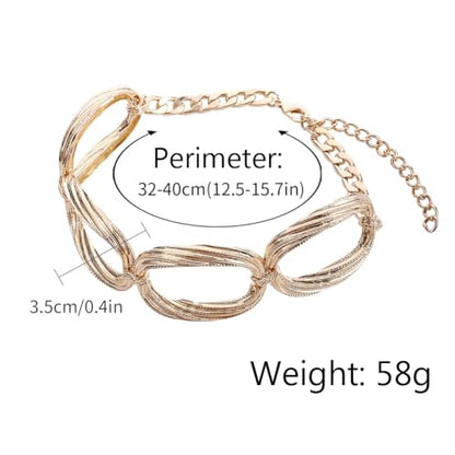 Chunky Gold Chain Necklace for Women Big Chunky Choker Necklace Gold Cuban Link Chain Necklaces Punk Hip-Hop Necklaces Costume Jewelry Gift - color: Gold07
