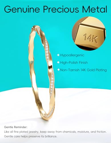 TIMELESSTAR Ideal Gifts Gold Bracelets for Women Hypoallergenic|Premium Moissanite|14K Gold Plated Non Tarnish - color: Yellow Gold+Premium Moissanite