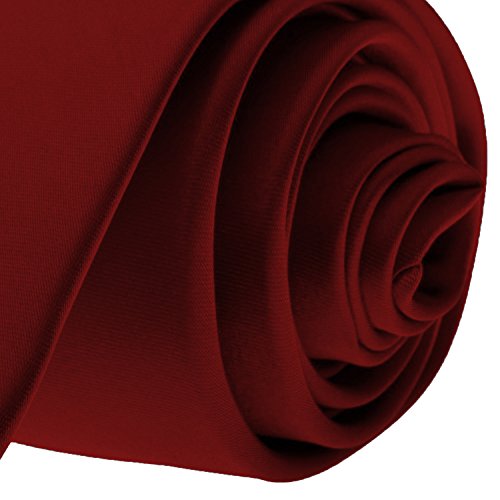K. Alexander Skinny Ties - Multiple Solid Colors - Classic 2" width - color: Burgandy