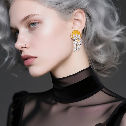 Vankula 2PCS Ear Gauges Tunnels Plugs with Cubic Zirconia Dangle Stainless Steel Hypoallergenic DIY Ear Expander Stretcher Body Piercing Jewelry for Wedding - color: Gold, size: 10mm(00G)