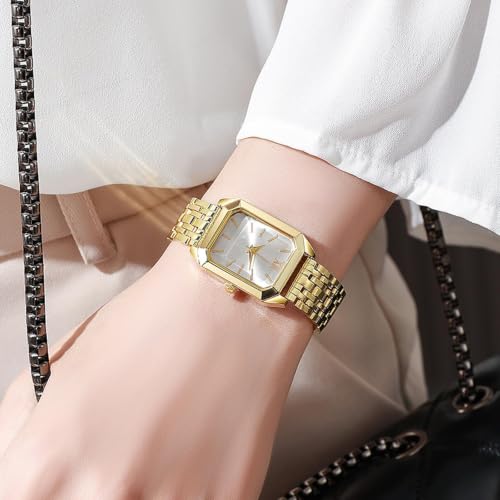 NEWITIN 61 Pieces Gold Jewelry Set for Women Fashion Costume Watch Jewelry | Bohemian Jewelry, Cubic Zirconia, Gold Plated Necklaces Bracelets Watch Rings Earrings Set for Women Party Daily, Women Gifts - color: Gold A