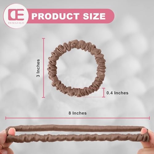 6Pcs Silk Hair Ties 100% Pure Mulberry Silk Scrunchies for Women Girls | No Hair Crease, Anti Frizz, Gentle Hold, No Damage, Color 13 - color: Color 13