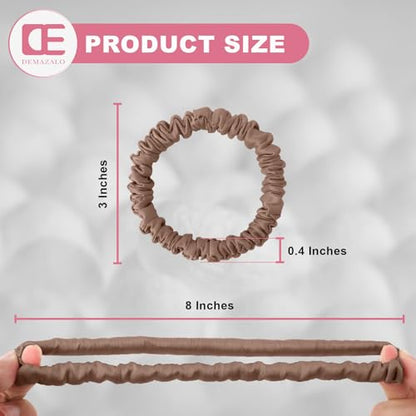 6Pcs Silk Hair Ties 100% Pure Mulberry Silk Scrunchies for Women Girls | No Hair Crease, Anti Frizz, Gentle Hold, No Damage, Color 13 - color: Color 13