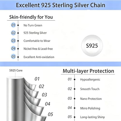 18k Gold Plated 925 Sterling Silver Link Chain Necklace for Women, Dainty Chain Necklace 2.0mm Lobster Claw Clasp Silver Necklace Trendy Jewelry Gifts 16/18/20/22/24 Inch - color: Silver, size: 22 Inch