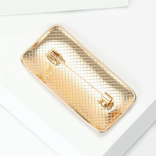Rectangle Geometric Brooch Lapel Pin for Women Men Fashion Minimalist Suit Dress Sweater Scarf Clothes Accessories Brooches Pins Unique Jewelry