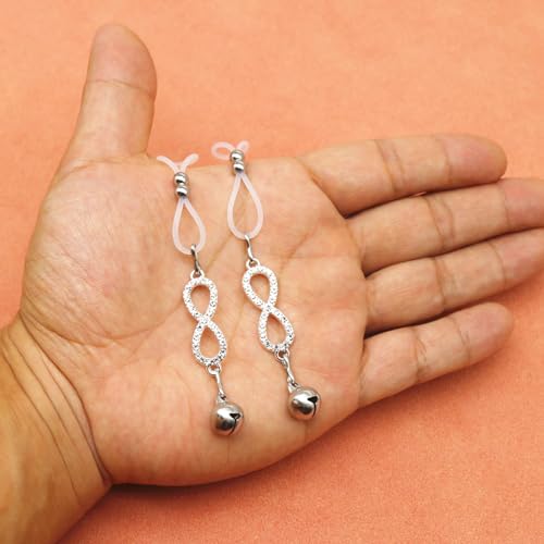 Faux Nipple Piercing Jewelry Rhinestone Nipple Chains Bells Nipple Noose Non Piercing Nipple Rings