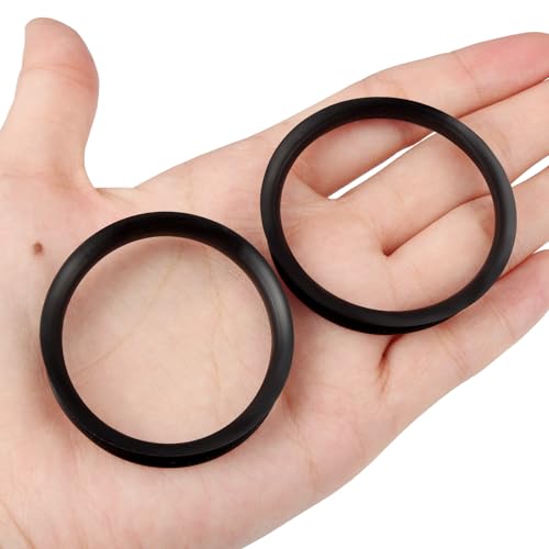 10G-50mm Thin Black Silicone Ear Gauges Tunnels Rubber Ear Plugs Gauges Double Flared Flexible Tunnel Earrings for Women Men - color: 44mm = 1 3/4 inch = 1.73 inch