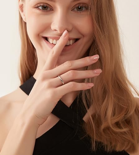 TIGRADE 2mm 4mm 6mm 8mm 10mm Titanium Ring Plain Dome High Polished Wedding Band Comfort Fit Size 3-15 - color: Silver 2mm