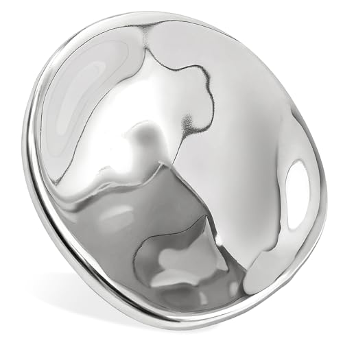 Stainless Steel Brooch Pin for Women & Men,Lapel Pin | Minimalist Statement Elegant Geometric, Sweaters Coat Suit Shawl Collar Shirt Coat Jacket Hat Dress Swim, Velvet Bag & Box - style: Circle-Silver