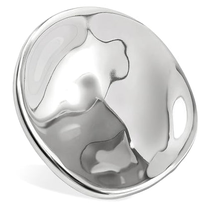 Stainless Steel Brooch Pin for Women & Men,Lapel Pin | Minimalist Statement Elegant Geometric, Sweaters Coat Suit Shawl Collar Shirt Coat Jacket Hat Dress Swim, Velvet Bag & Box - style: Circle-Silver